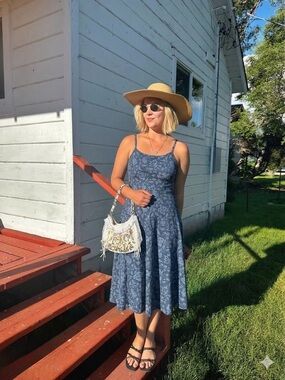PACT NWOT Fit & Flare Midi Dress S